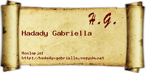 Hadady Gabriella névjegykártya
